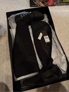 Y-3 Black Stretch-Knit Sock Boots with Branded Heel Strap